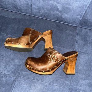 Mia Wooden heel Clog, size 7